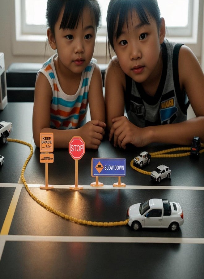 LAoabyoe 15pcs Traffic Signs & Lights Playset for Kids - Stop Lights and Road Sign for Ride On Cars, Educational Learning Toys for Toddlers, Classroom Decor Preschool Toys - Image 4